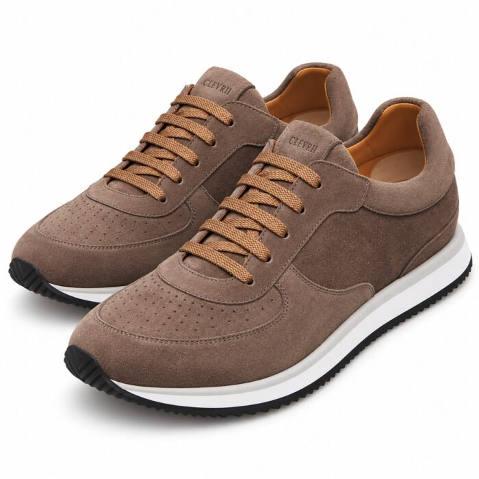 Clevrii Sneaker retro in camoscio – Argilla – paio