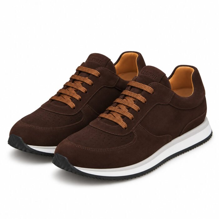 Clevrii Sneaker retro in camoscio – Marrone – paio
