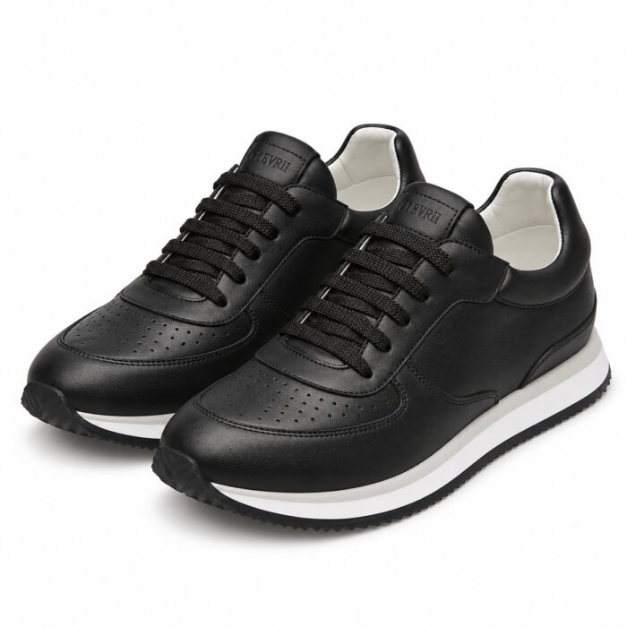Clevrii Sneaker retro in nappa – Nero – paio